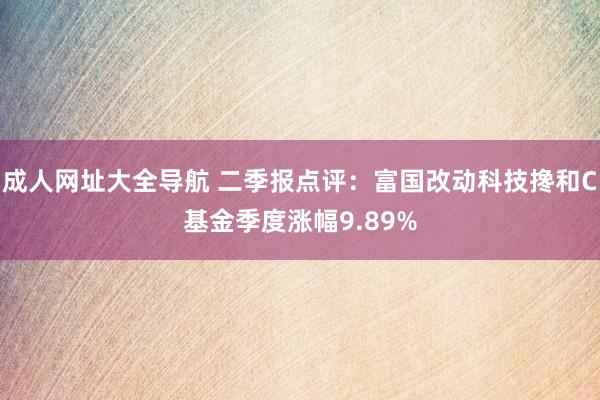 成人网址大全导航 二季报点评：富国改动科技搀和C基金季度涨幅9.89%