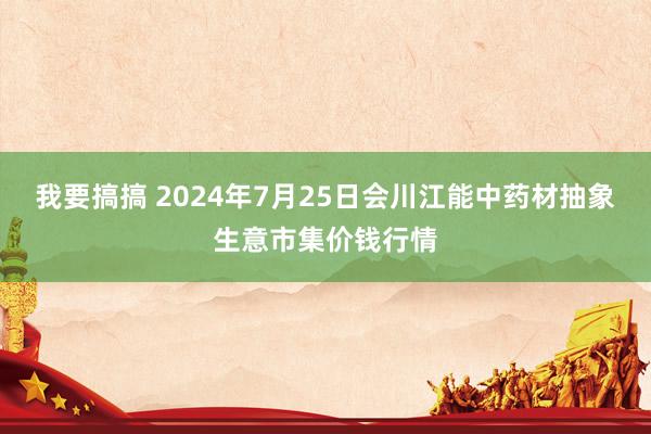 我要搞搞 2024年7月25日会川江能中药材抽象生意市集价钱行情