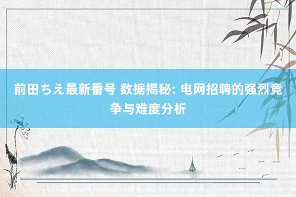 前田ちえ最新番号 数据揭秘: 电网招聘的强烈竞争与难度分析