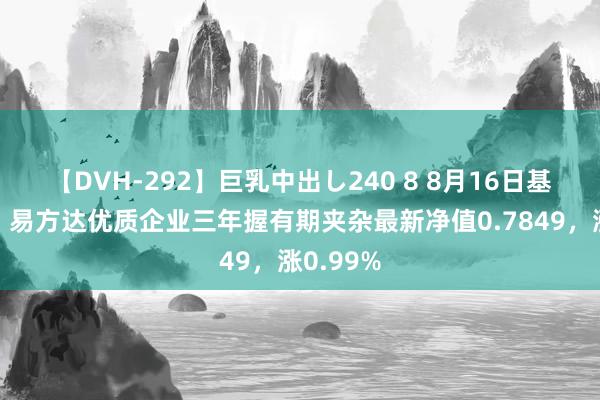 【DVH-292】巨乳中出し240 8 8月16日基金净值：易方达优质企业三年握有期夹杂最新净值0.7849，涨0.99%