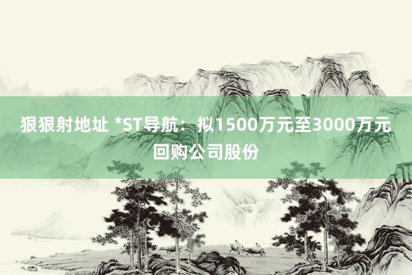 狠狠射地址 *ST导航：拟1500万元至3000万元回购公司股份