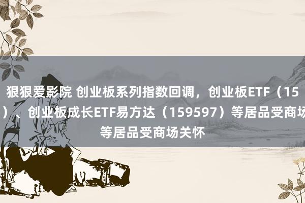 狠狠爱影院 创业板系列指数回调，创业板ETF（159915）、创业板成长ETF易方达（159597）等居品受商场关怀