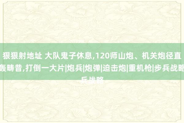 狠狠射地址 大队鬼子休息，120师山炮、机关炮径直轰畴昔，打倒一大片|炮兵|炮弹|迫击炮|重机枪|步兵战略