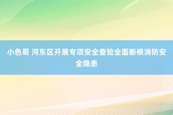 小色哥 河东区开展专项安全查验全面断根消防安全隐患