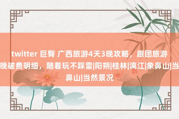 twitter 巨臀 广西旅游4天3晚攻略，跟团旅游四天三晚破费明细，随着玩不踩雷|阳朔|桂林|漓江|象鼻山|当然景况